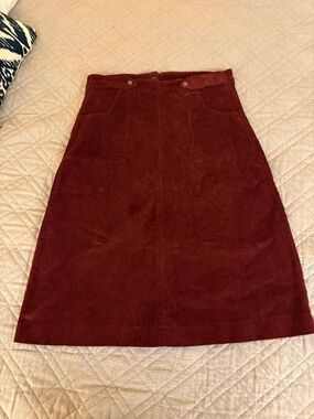 Kate Quinn Red Corduroy Women's Skirt
